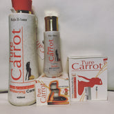 Pure Carrot Kojic Balance Whitening Care With Carrot Oil Set: Lotion 450ml, Serum, Soap and Cream - Afro Body Glow